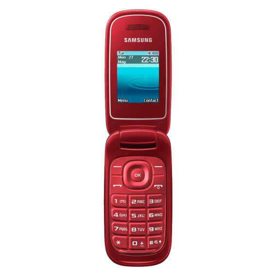 Celular Samsung E1272 Flip Dual SIM / 32GB / Tela 1,7'' - Vermelho