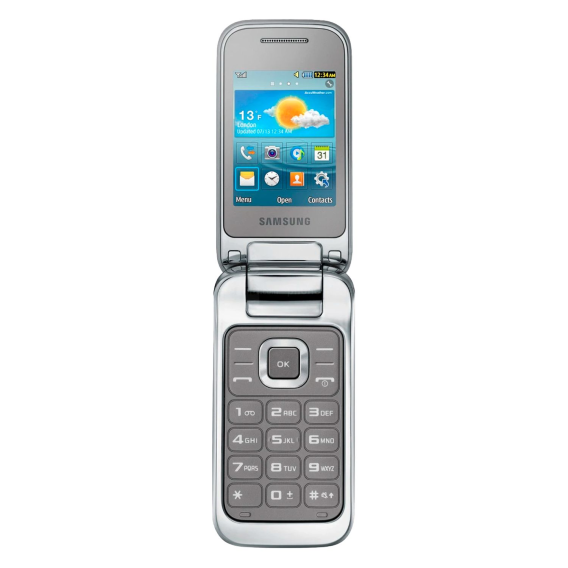 Celular Samsung GT-C3592 Flip / Dual SIM / Tela 2.4" / 850/900 / Câmera de 1.3MP - Prata