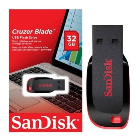 Pendrive Sandisk 32gb Cruzer Blade Usb 2.0 Original