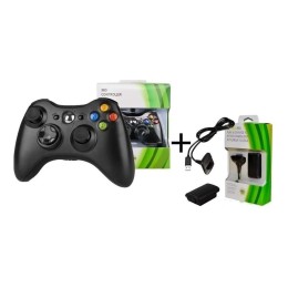 Controle Manete Sem Fio + Kit Bateria Compatível Com Xbox 360